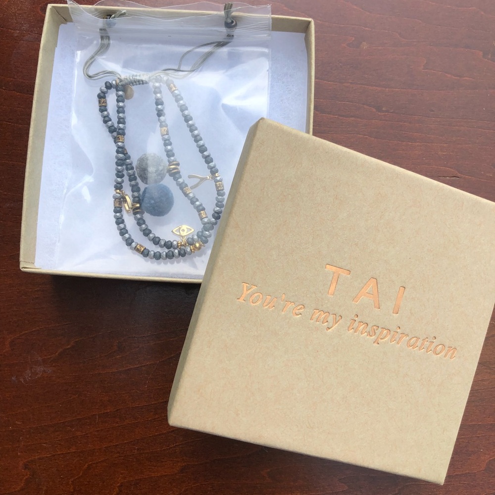 Tai Evil-Eyes Pom-Pom Bracelet